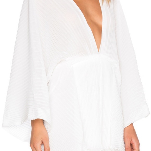 Bronx & Banco White 6 Pleated Paris Romper - Picture 2 of 5